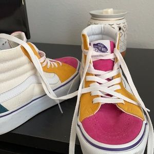 Color-block Platform Vans